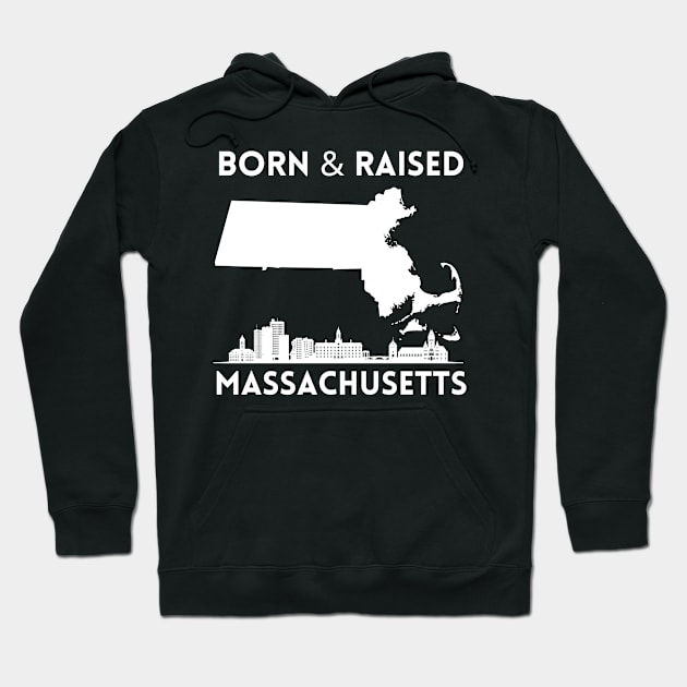 Born and raised Massachusetts Id rather be in Boston MA skyline state trip Hoodie by BoogieCreates